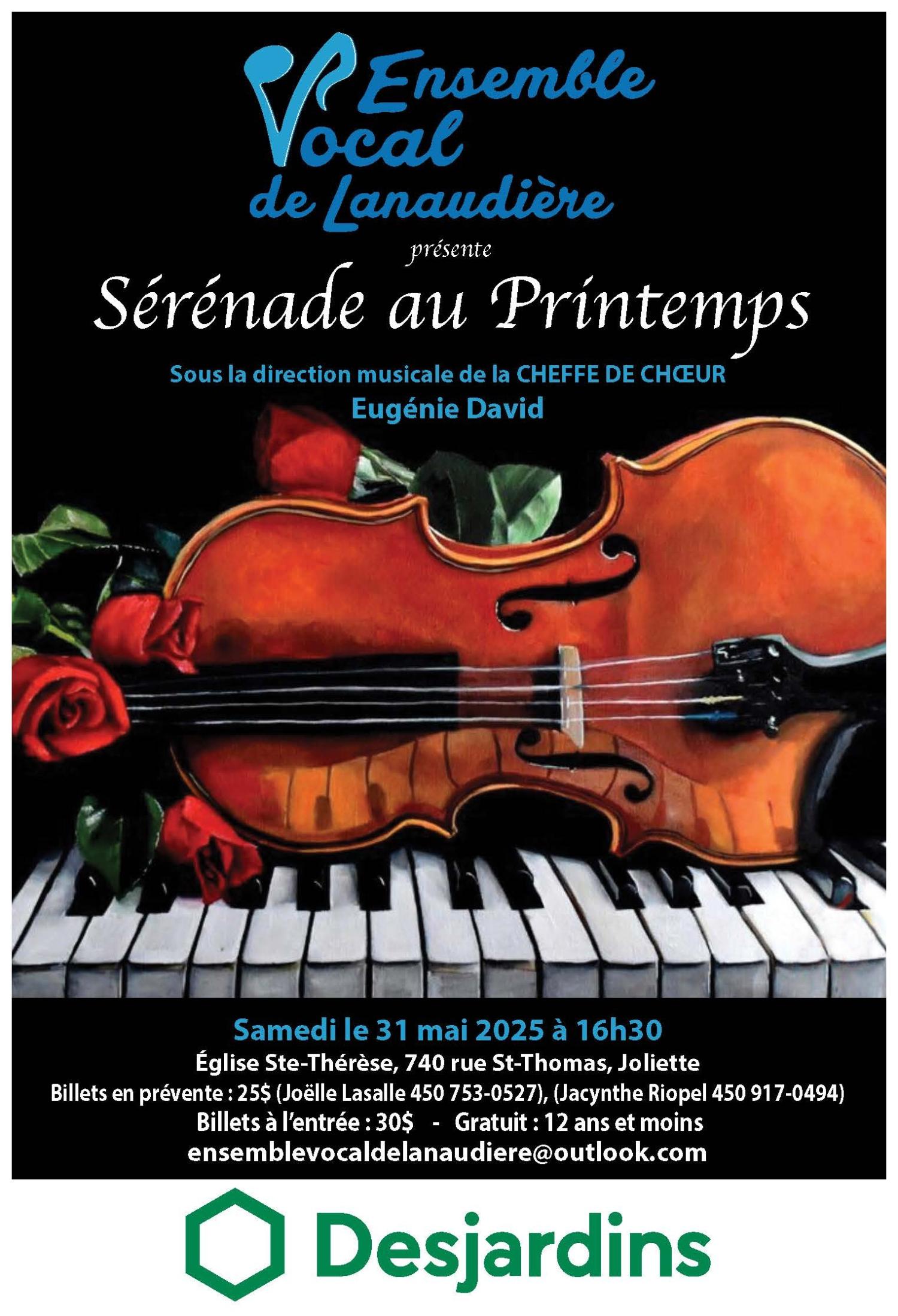 Concert printanier de L'ENSEMBLE VOCAL DE LANAUDIÈRE